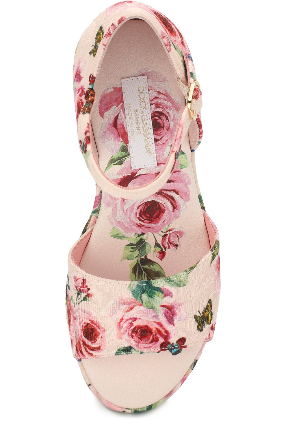 Босоножки с принтом на танкетке DOLCE & GABBANA, арт. D10354/A6518/29-36, фото 4