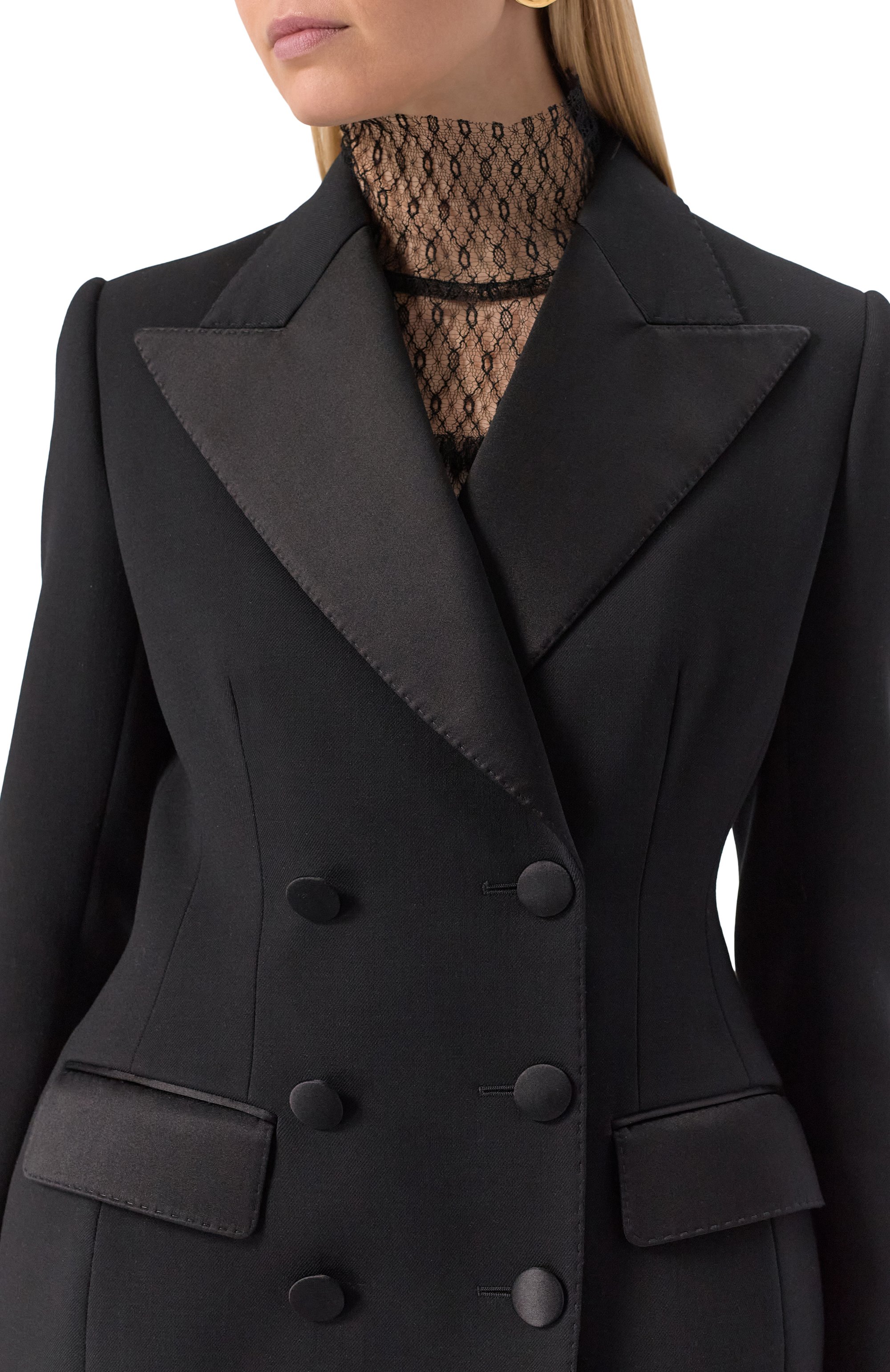 Жакет из шерсти и шелка DOLCE & GABBANA черного цвета по цене 544000 руб., арт. F27CVT/FUBGE, фото 5 Жакет из шерсти и шелка DOLCE & GABBANA, арт. F27CVT/FUBGE, фото 5