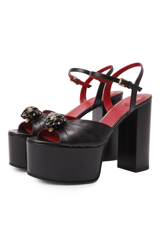 Кожаные босоножки Panthea 125 Valentino 8W2S0PA9/LIR Чёрный 8W2S0PA9/LIR