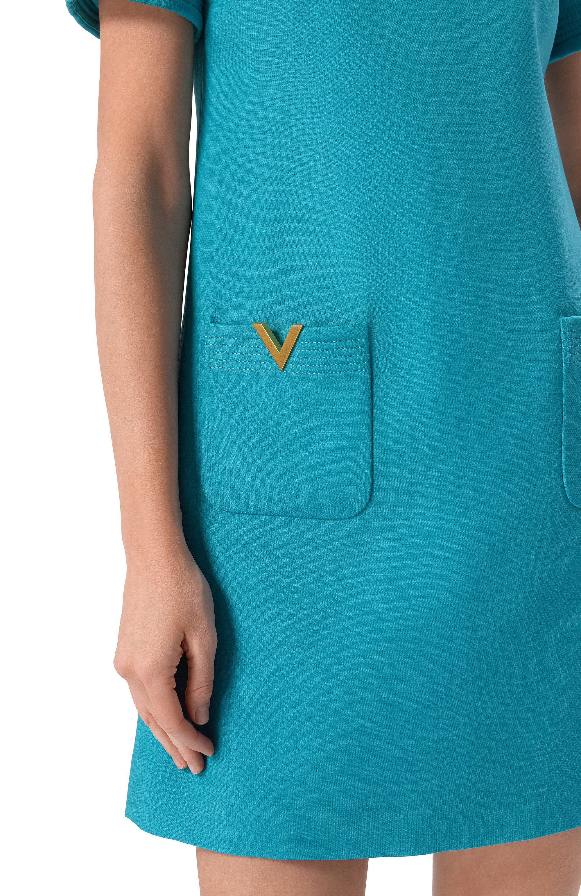 Платье из шерсти и шелка VALENTINO, арт. 6B3VAF551CF, фото 5