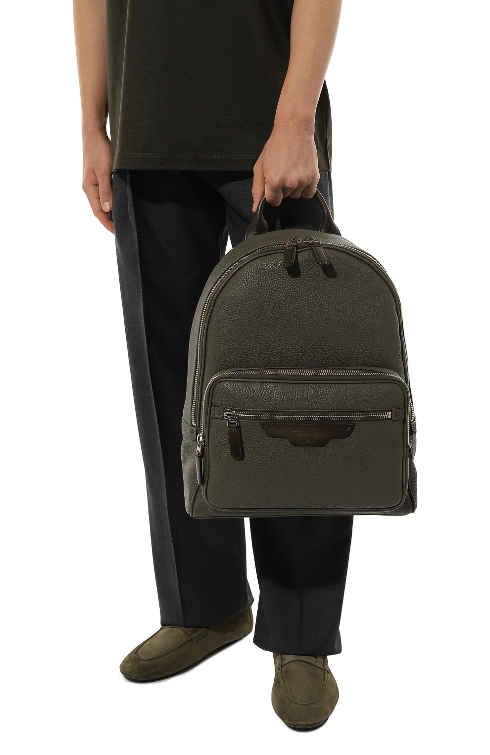 Рюкзак SANTONI хаки цвета по цене 174000 руб., арт. UIBGA2364EN-A2IB, фото 2 Рюкзак SANTONI, арт. UIBGA2364EN-A2IB, фото 2