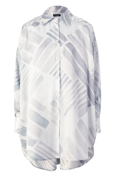 Женская атласная рубашка KITON, арт. D51402K0926E03