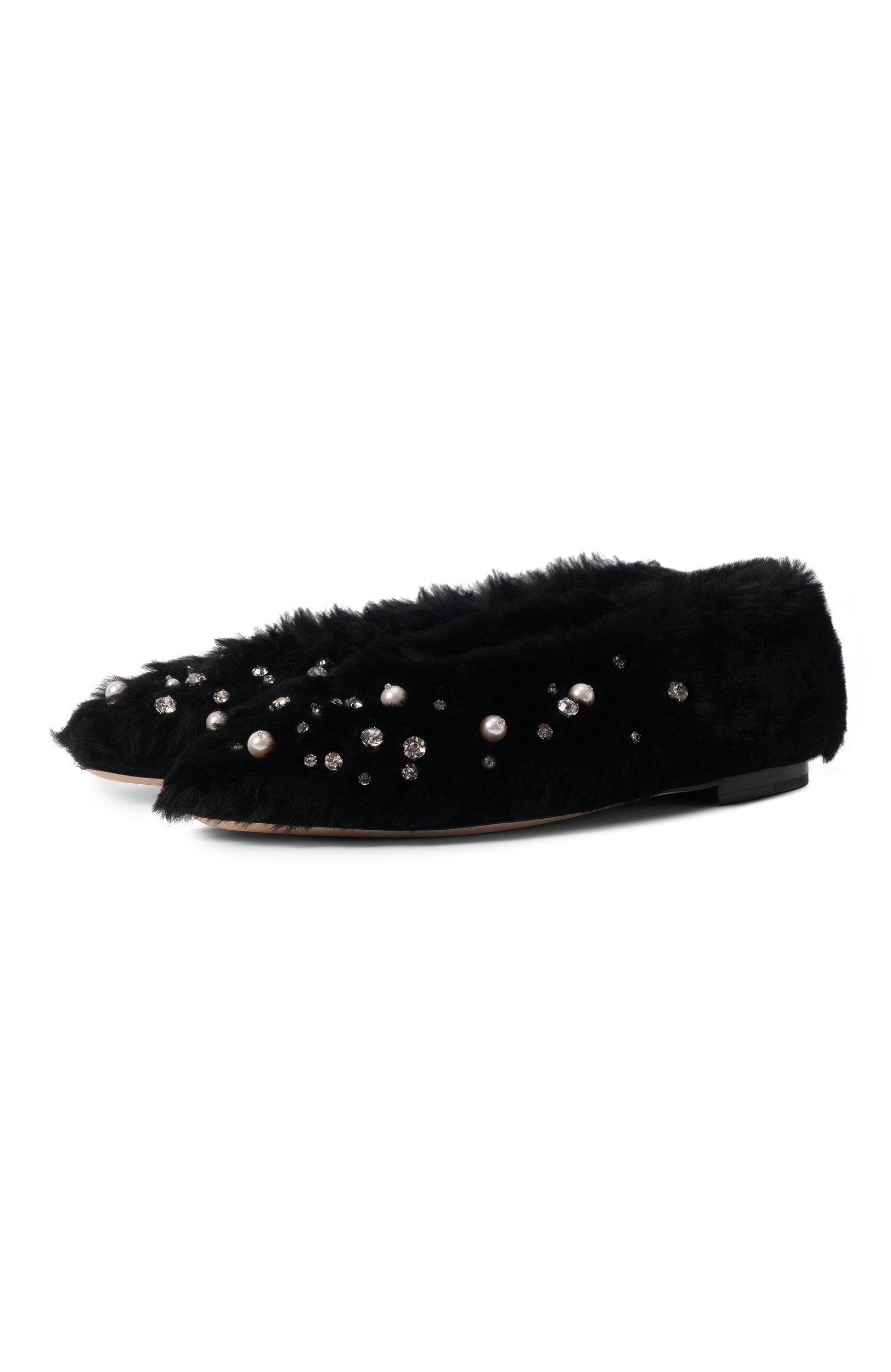 Меховые балетки margot JIMMY CHOO, арт. MARG0TFLATBWD, фото 1