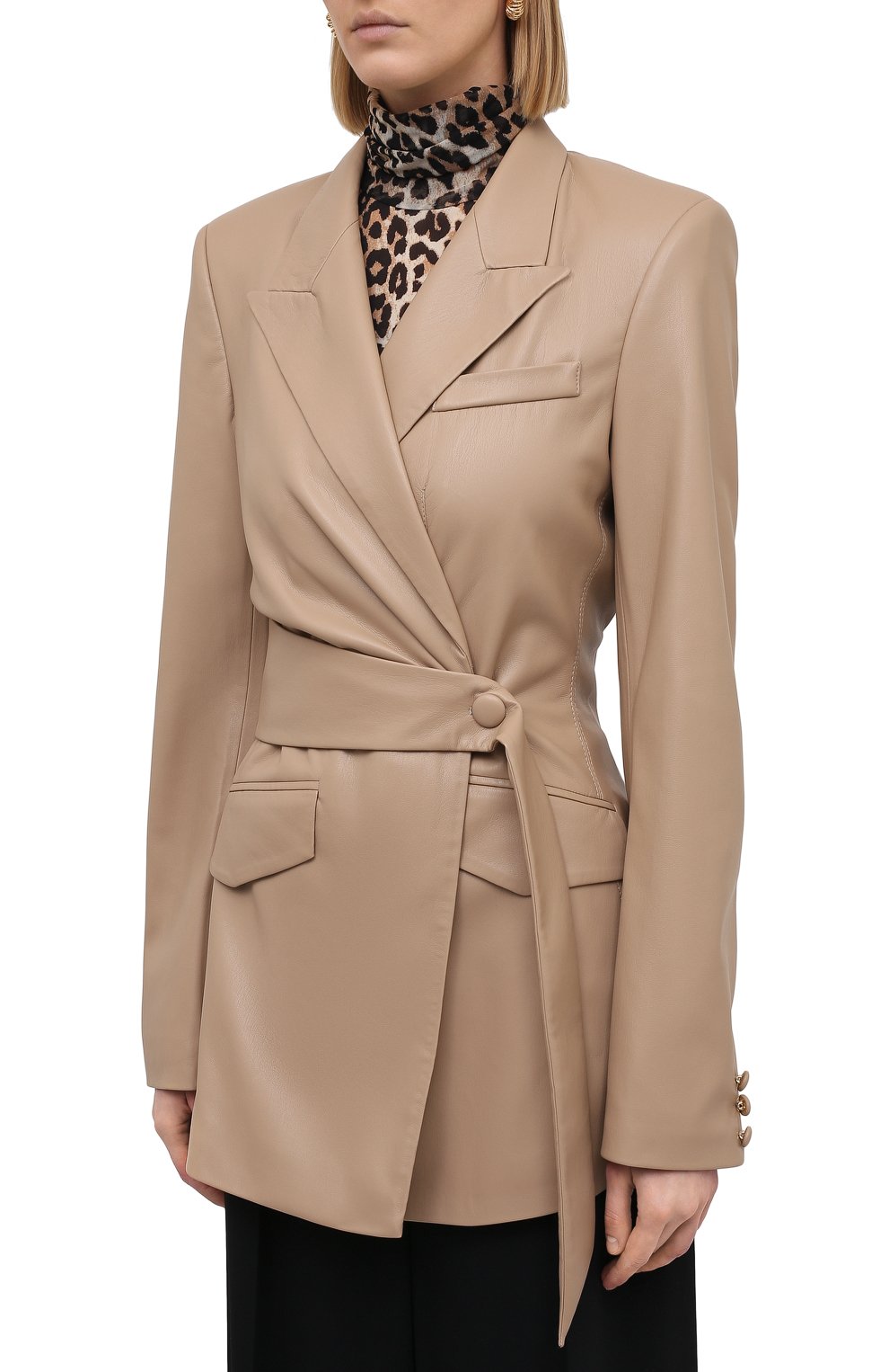 Жакет из экокожи NANUSHKA, арт. BEA_SANDST0NE_VEGAN LEATHER, фото 3