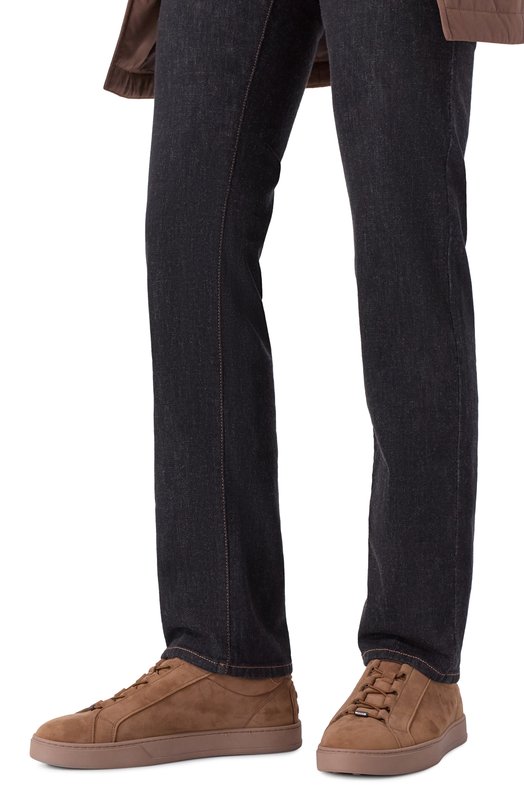 Замшевые кеды Tod’s XXM04L0JF41HR0 Коричневый  XXM04L0JF41HR0 Фото 3