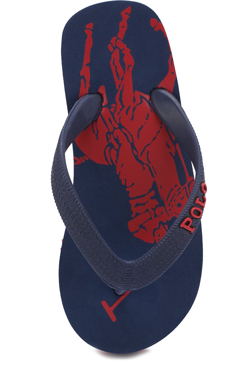 Резиновые шлепанцы с логотипом бренда POLO RALPH LAUREN синего цвета по цене 5750 руб., арт. LANDRY/CHIL, фото 4 Резиновые шлепанцы с логотипом бренда POLO RALPH LAUREN, арт. LANDRY/CHIL, фото 4