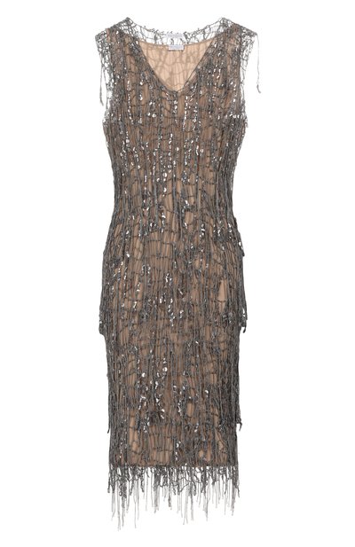 Женское платье с отделкой пайетками BRUNELLO CUCINELLI, арт. MSFR21A92