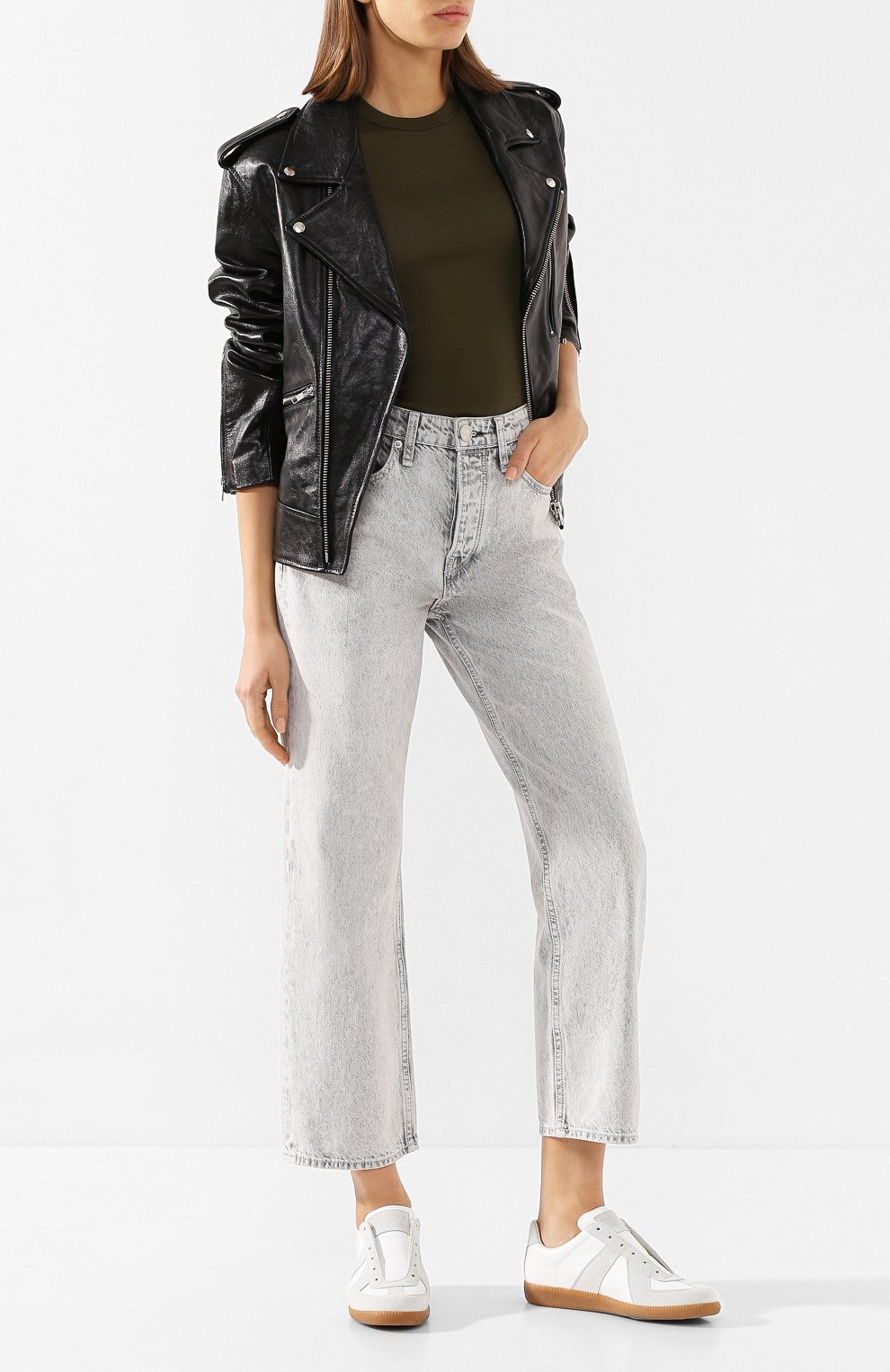 Джинсы RAG AND BONE серого цвета по цене 27250 руб., арт. WDD19H2645D3GL, фото 2 Джинсы RAG AND BONE, арт. WDD19H2645D3GL, фото 2