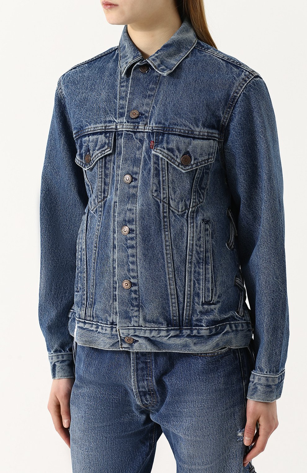 Джинсовая куртка свободного кроя с потертостями ICONS OF CALIFORNIA, арт. LVDTMEI_PS, фото 3