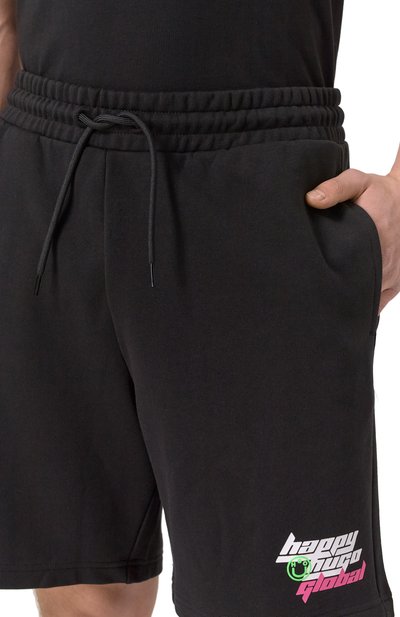 Хлопковые шорты HUGO BLUE черного цвета по цене 14950 руб., арт. 50536107, фото 5 Хлопковые шорты HUGO BLUE, арт. 50536107, фото 5