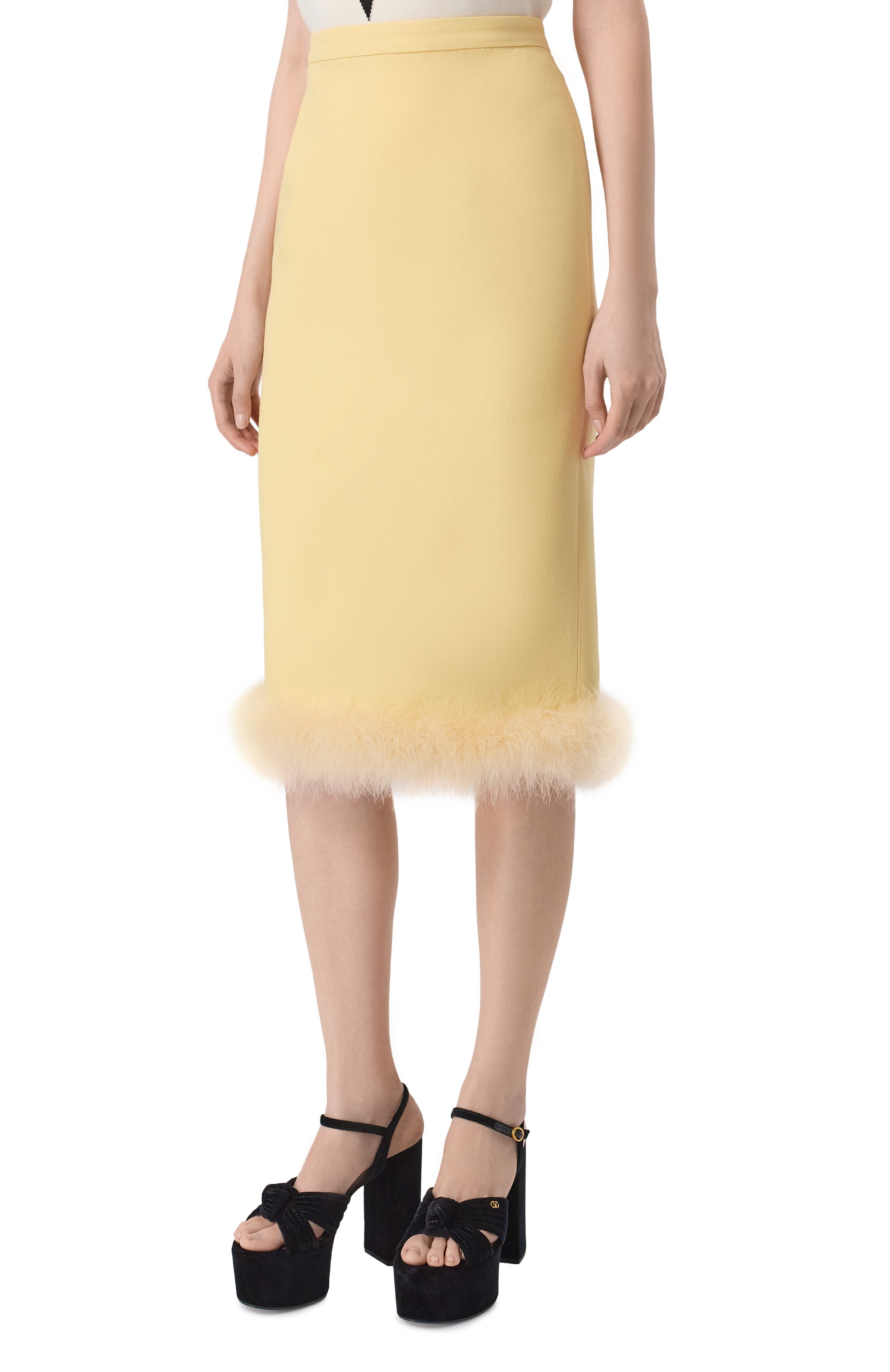 Юбка из шерсти и шелка VALENTINO, арт. 8B3RAEJ1/1CF, фото 3