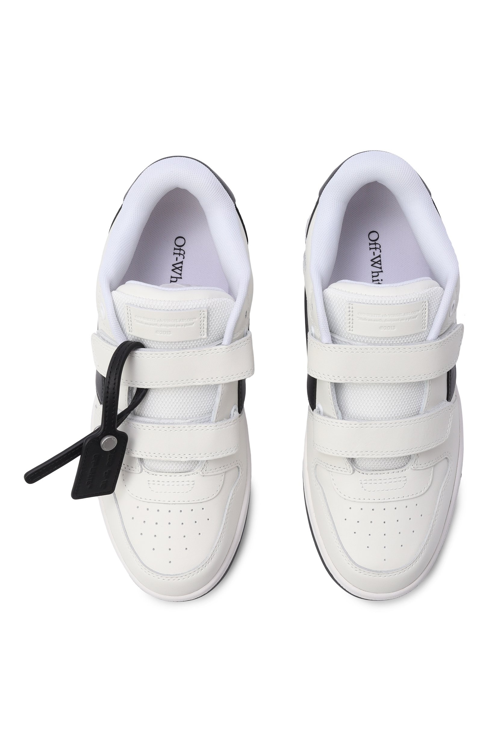 Комбинированные кеды out of office OFF-WHITE белого цвета по цене 47800 руб., арт. 0BIA008C99LEA002_001, фото 4 Комбинированные кеды out of office OFF-WHITE, арт. 0BIA008C99LEA002_001, фото 4
