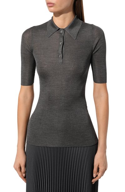 Шелковое поло PRADA, арт. P24I1L-1Y82-F0480-212, фото 3