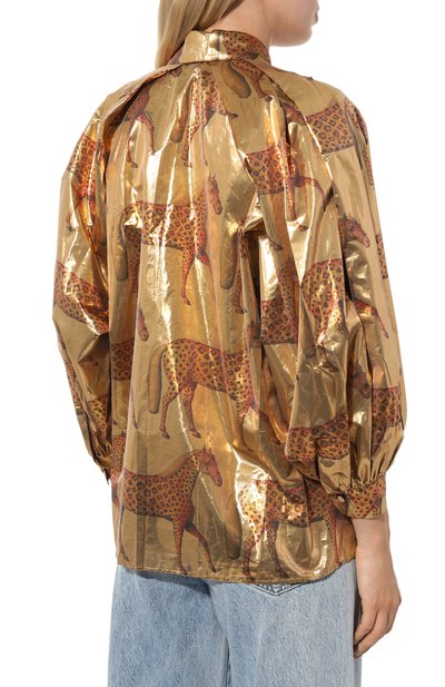 Блузка GUCCI золотого цвета по цене 216000 руб., арт. 608034 ZADFU, фото 4 Блузка GUCCI, арт. 608034 ZADFU, фото 4