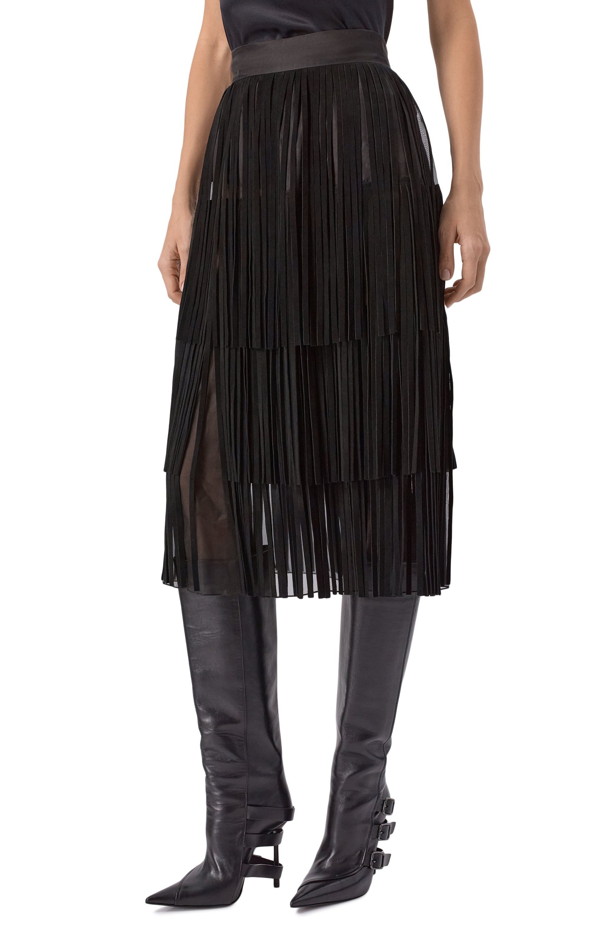 Шелковая юбка DOLCE & GABBANA, арт. F4DARZ/GDDIF, фото 3