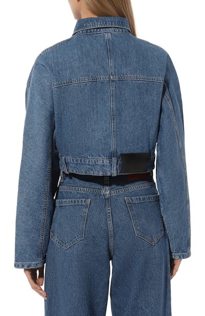 Джинсовая куртка YUZEFI голубого цвета по цене 48000 руб., арт. YUZPF23-RW-JK02-15, фото 4 Джинсовая куртка YUZEFI, арт. YUZPF23-RW-JK02-15, фото 4