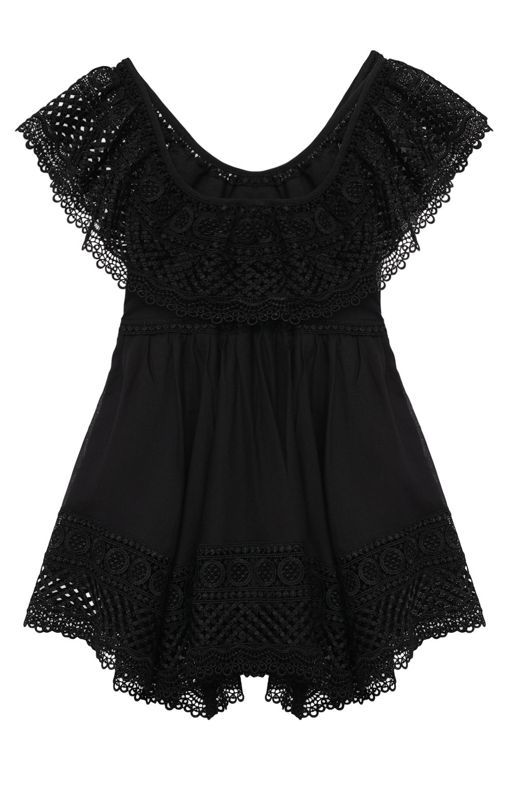 Хлопковое платье CHARO RUIZ IBIZA черного цвета по цене 30800 руб., арт. 9761/4-8, фото 2 Хлопковое платье CHARO RUIZ IBIZA, арт. 9761/4-8, фото 2