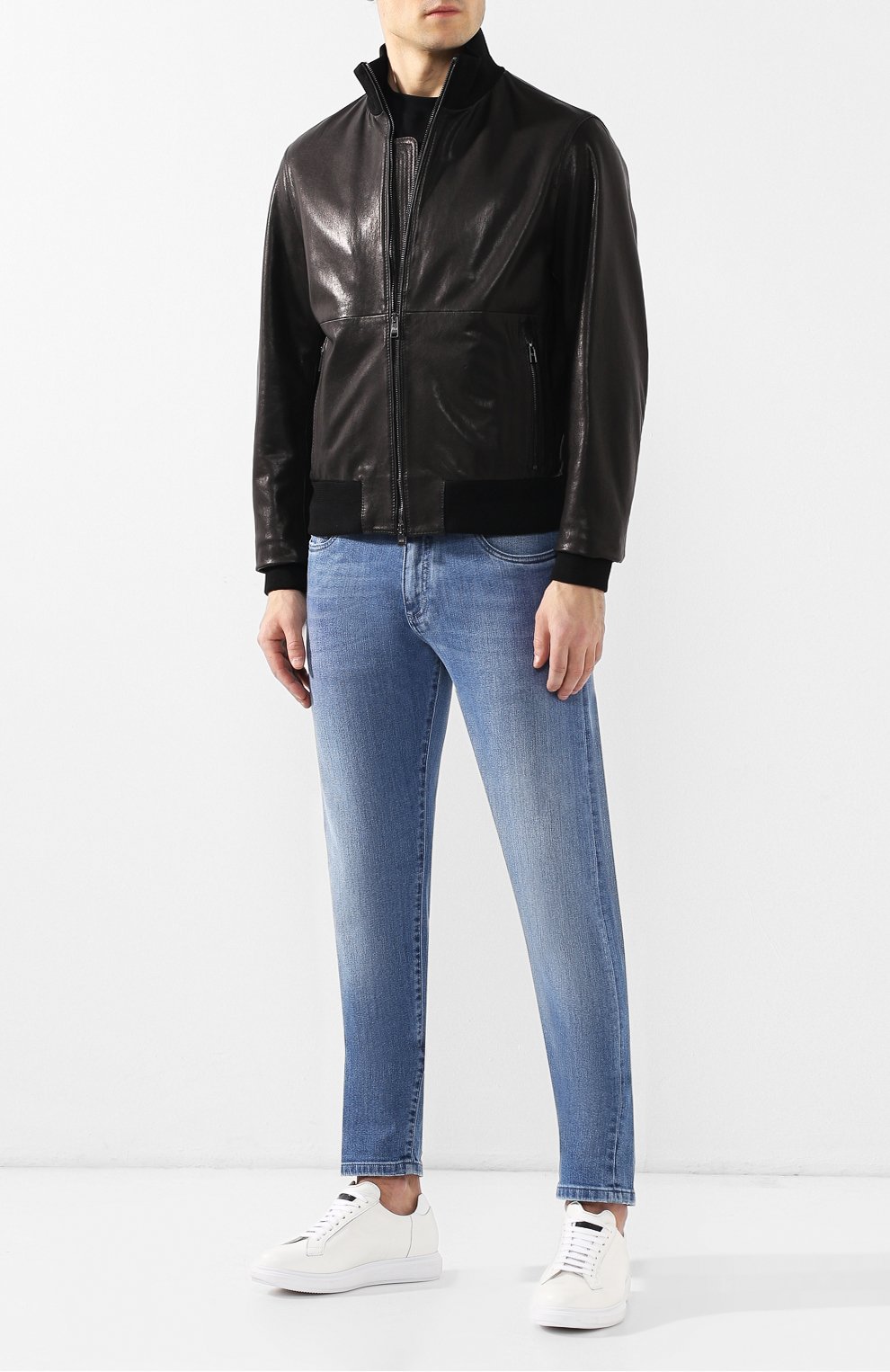 Кожаный бомбер BOSS, арт. 50398845, фото 2