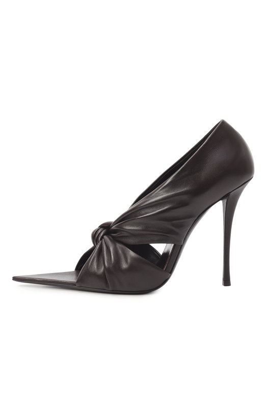 Кожаные босоножки Malika 110 Saint Laurent 827671/AADF0 Коричневый  827671/AADF0 Фото 4