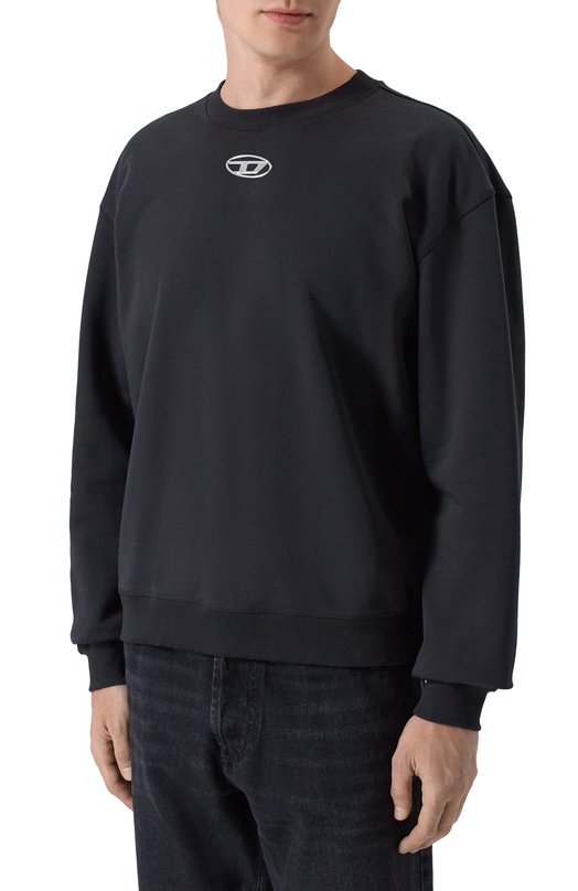 Хлопковый свитшот Diesel A20446/0BKBW Чёрный  A20446/0BKBW Фото 3