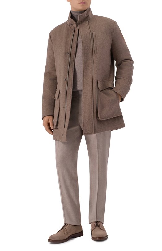 Брюки из шерсти и шелка Berwich VULCAN0 195/DR1483 Бежевый  VULCAN0 195/DR1483 Фото 2