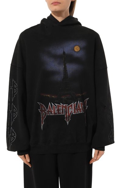 Хлопковое худи BALENCIAGA, арт. 744462/T0VE3, фото 3