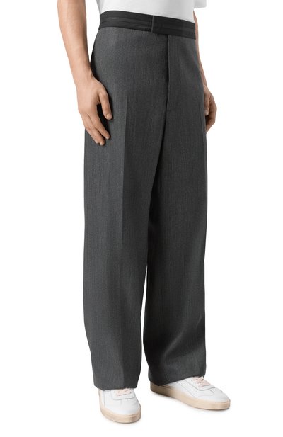 Шерстяные брюки MSGM темно-серого цвета по цене 41350 руб., арт. 3940MP13/257506, фото 3 Шерстяные брюки MSGM, арт. 3940MP13/257506, фото 3