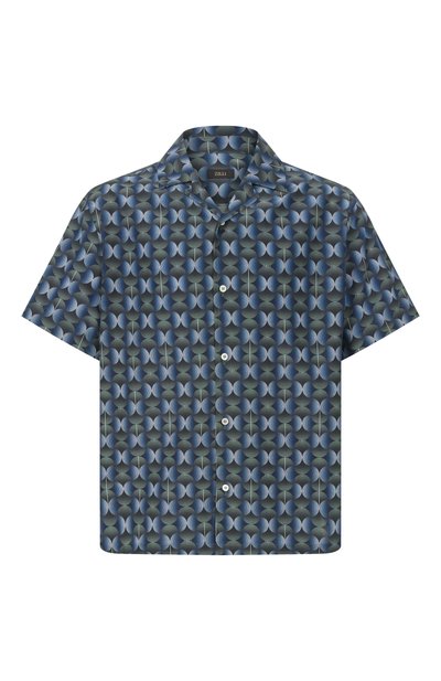 Мужская рубашка из хлопка и шелка ZILLI, арт. ZSSH8BM0107I2128F