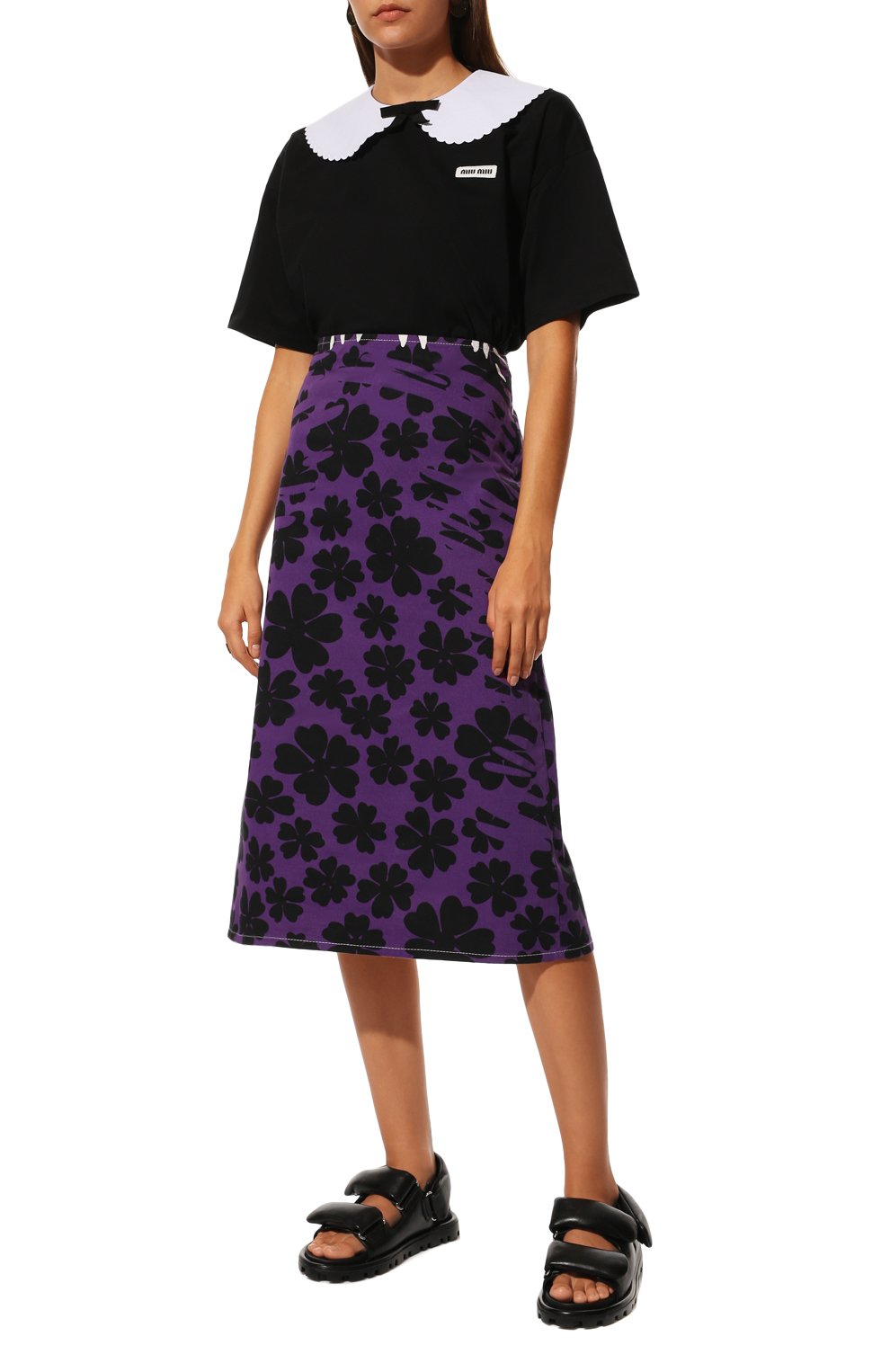 Кожаные сандалии MIU MIU, арт. 5X694D-038-F0002-010, фото 2