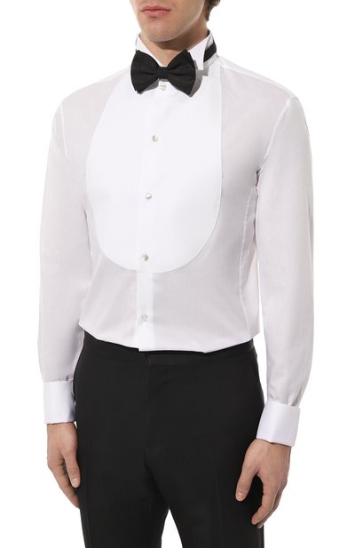 Хлопковая сорочка GIORGIO ARMANI белого цвета по цене 58850 руб., арт. 1SGCCZS2/TZ200, фото 3 Хлопковая сорочка GIORGIO ARMANI, арт. 1SGCCZS2/TZ200, фото 3