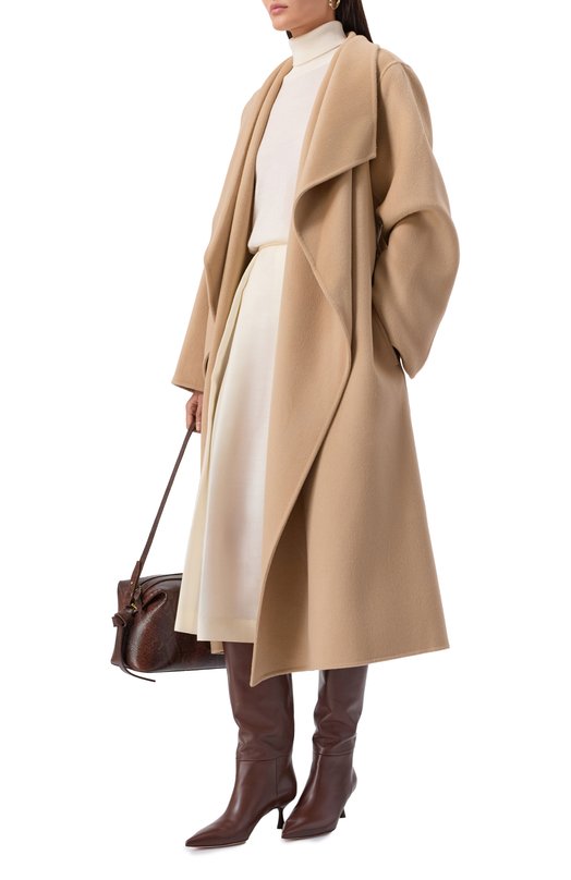 Шерстяное пальто Ivy Oak I0111048/CARRIE R0SE_ Бежевый  I0111048/CARRIE R0SE_ Фото 2