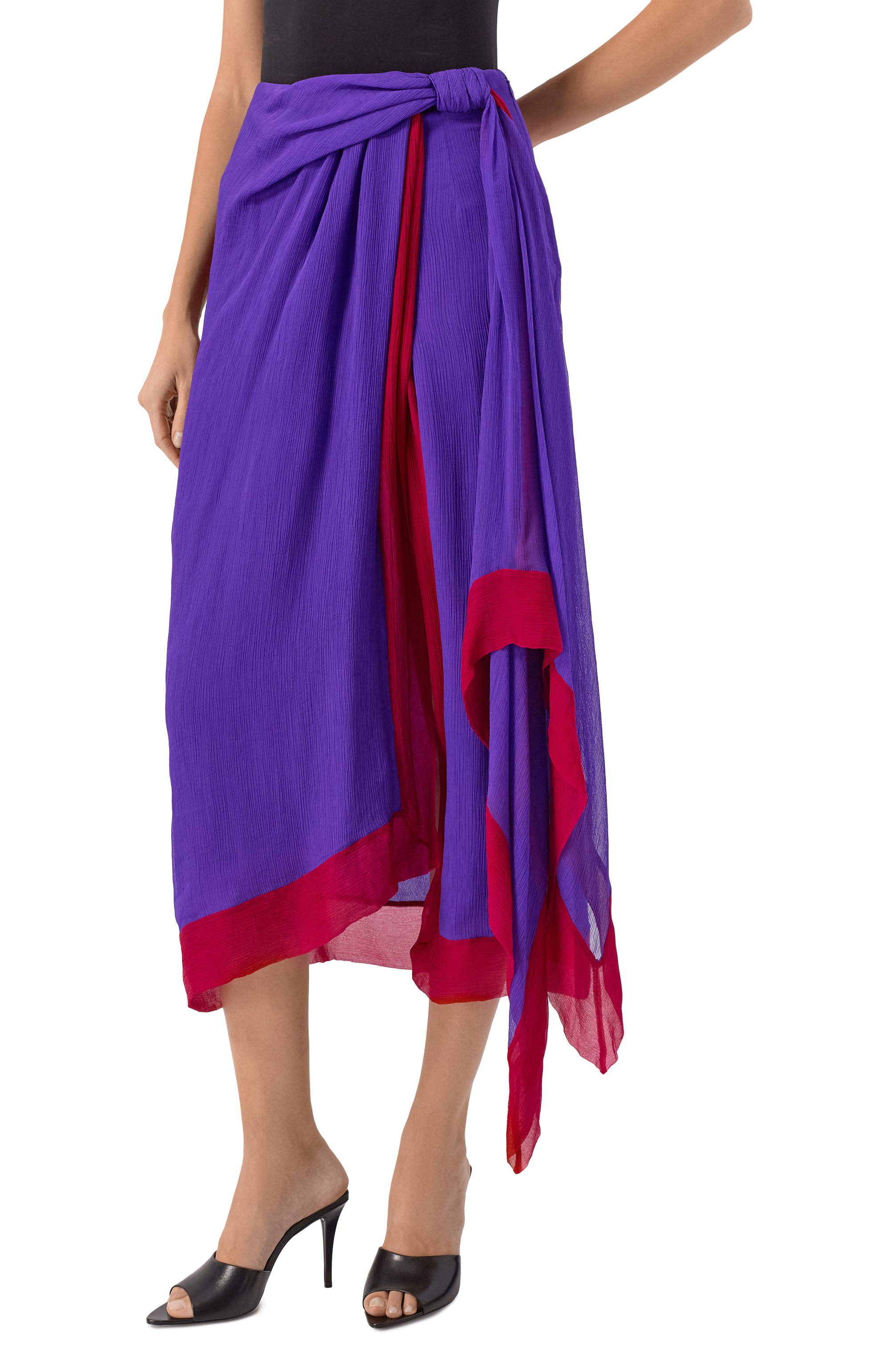 Шелковая юбка VALENTINO, арт. 7B3RADH5/9A6, фото 3