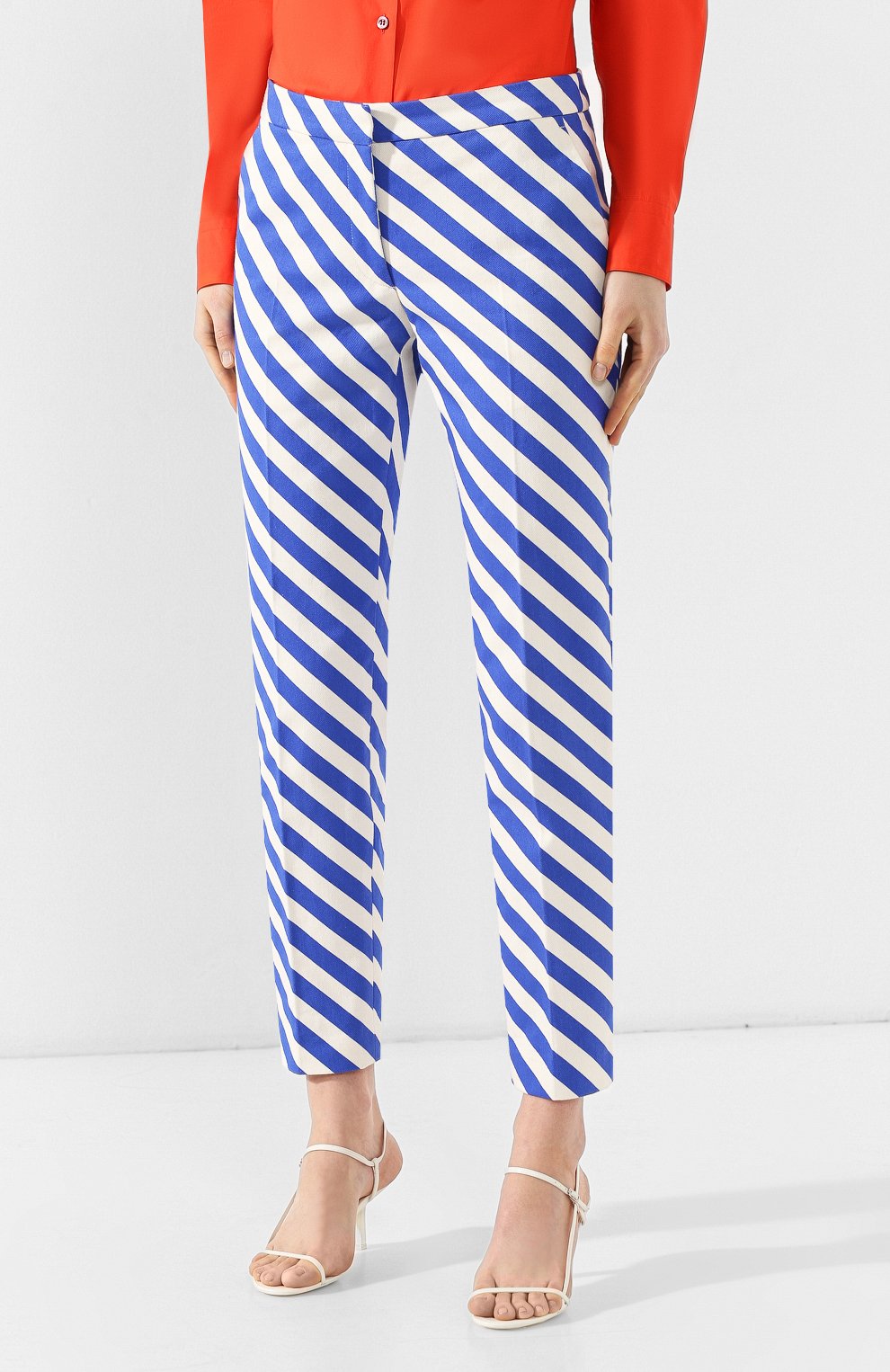 Хлопковые брюки DRIES VAN NOTEN синего цвета по цене 36300 руб., арт. 191-30958-7112, фото 3 Хлопковые брюки DRIES VAN NOTEN, арт. 191-30958-7112, фото 3