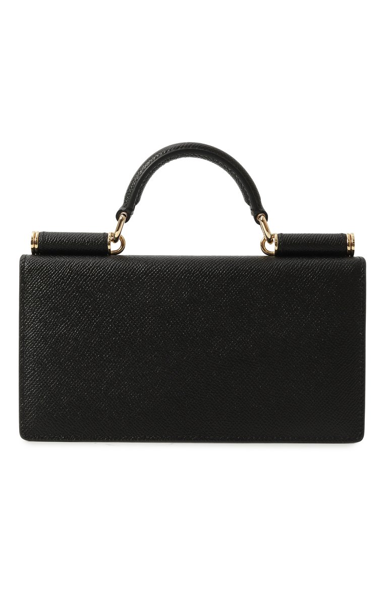 Женская сумка sicily DOLCE & GABBANA черного цвета, арт. BI9280_BE9280/A1001_1 | Фото 6 (Размер: mini; Драгоценные камни: Проставлено; Материал сплава: Проставлено; Материал: Натуральная кожа; Сумки-технические: Сумки top-handle)