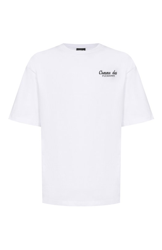 Хлопковая футболка Comme des Fuckdown CFABM01929 Белый CFABM01929