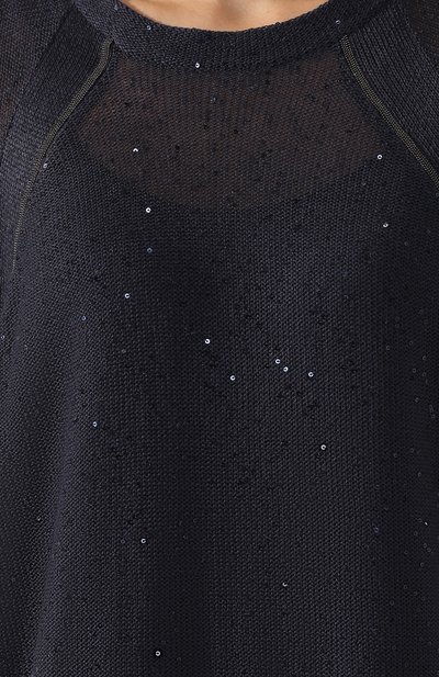 Платье с пайетками BRUNELLO CUCINELLI синего цвета по цене 242500 руб., арт. M10572A90, фото 5 Платье с пайетками BRUNELLO CUCINELLI, арт. M10572A90, фото 5