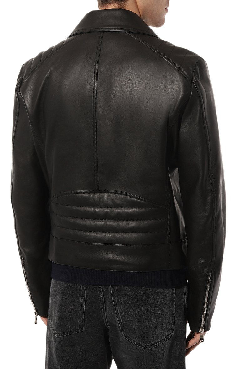 Кожаная куртка BALMAIN, арт. AH1TD170LB24, фото 4