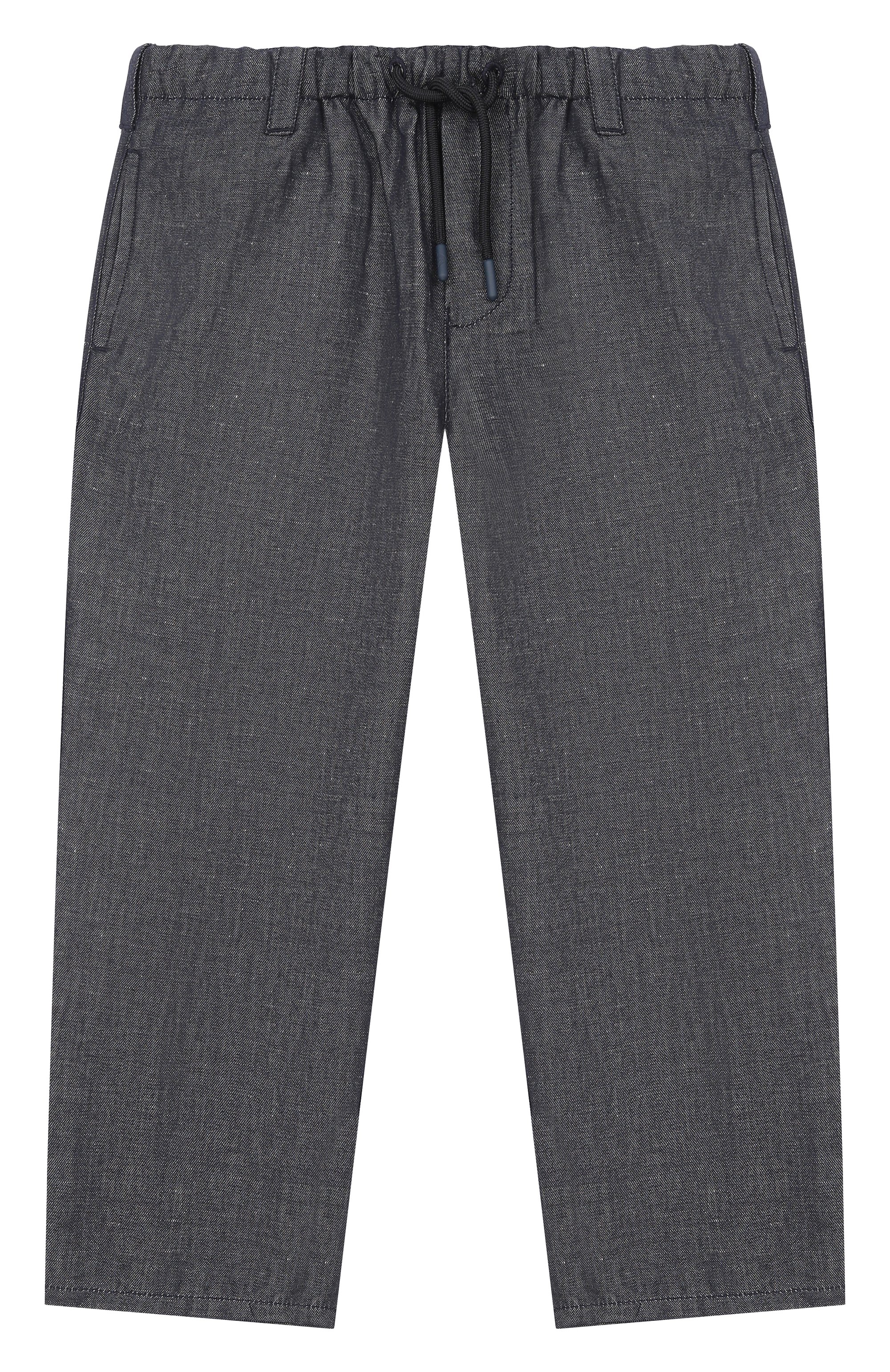 Брюки из хлопка и льна EMPORIO ARMANI, арт. EB000929/AF20964, фото 1