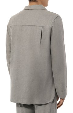 Мужская пижама из хлопка и шерсти ZIMMERLI серого цвета, арт. 4600-21001 | Фото 4 (Длина (брюки, джинсы): Стандартные; Материал внешний: Хлопок; Длина (для топов): Стандартные; Рукава: Длинные; Кросс-КТ: домашняя одежда)