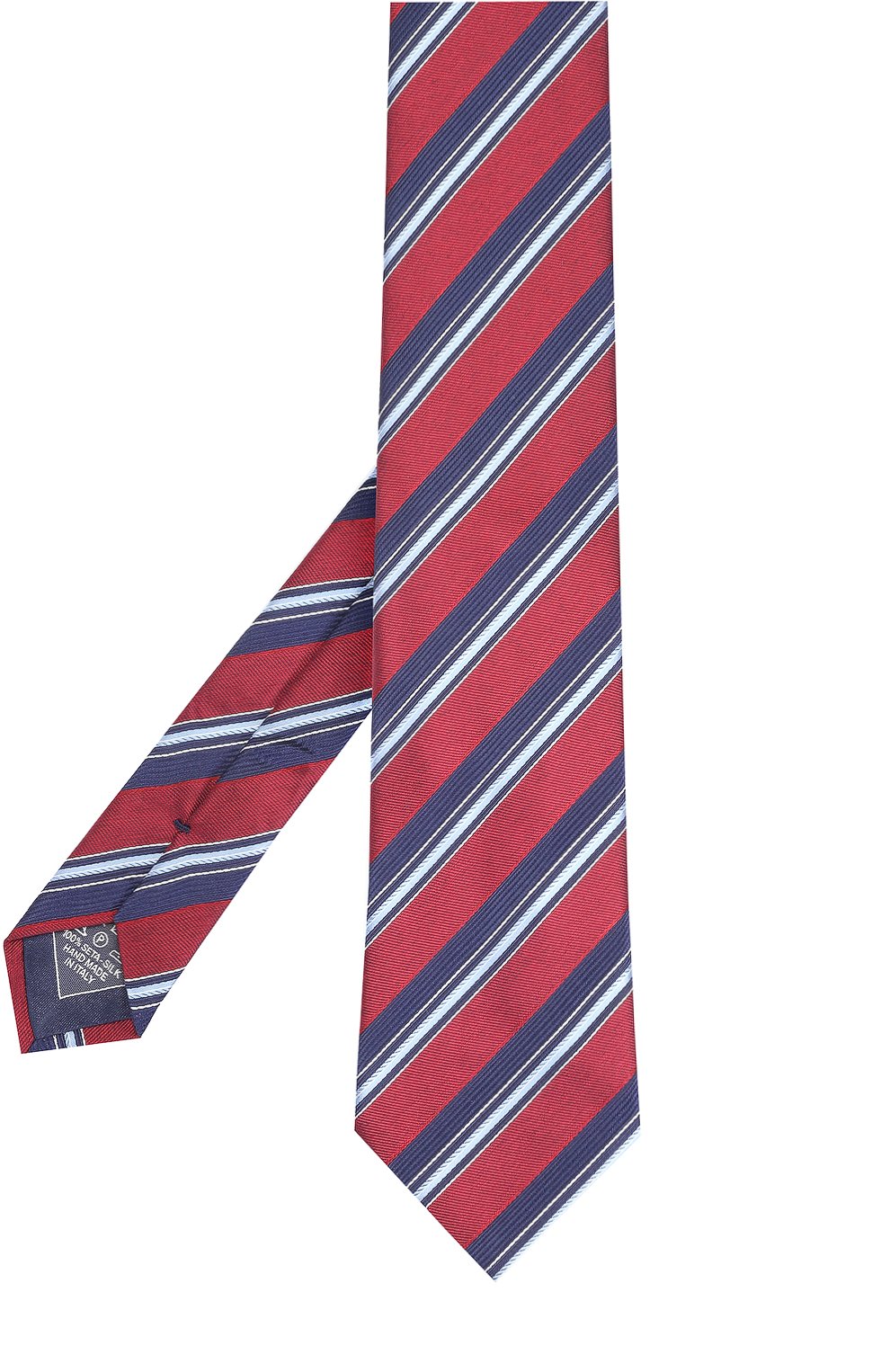 Шелковый галстук в полоску BRIONI красного цвета по цене 26600 руб., арт. 062I/06490, фото 2 Шелковый галстук в полоску BRIONI, арт. 062I/06490, фото 2