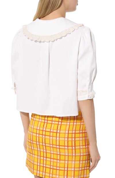Хлопковая рубашка GUCCI, арт. 633304 ZAFVQ, фото 4