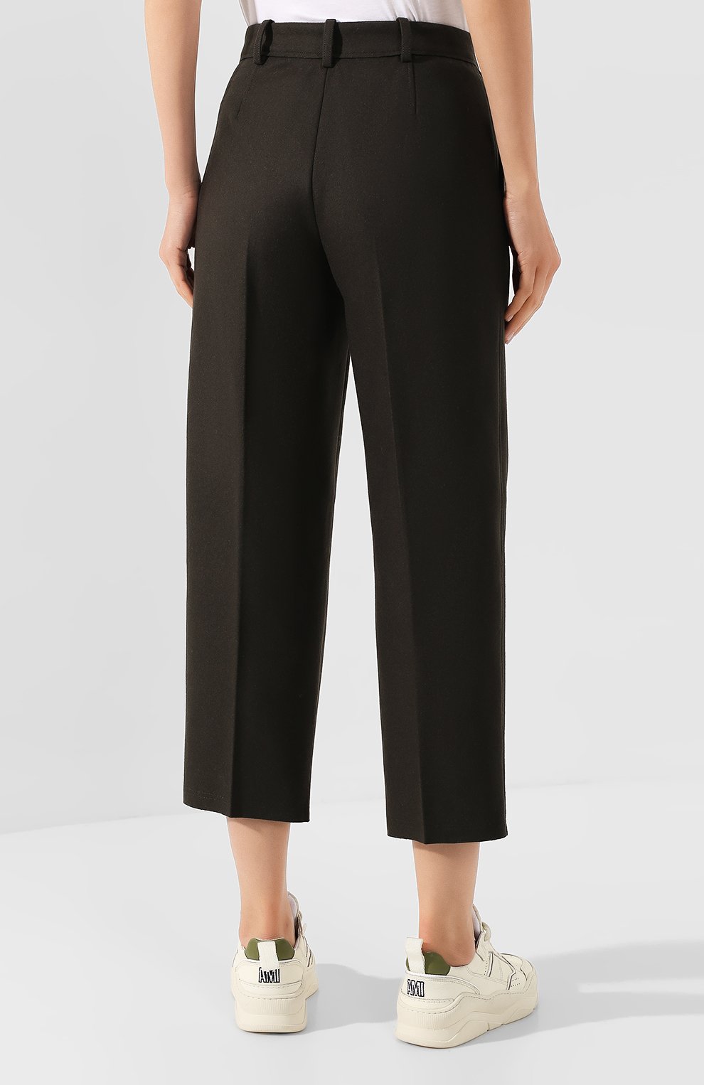 Брюки из смеси шерсти и кашемира ACNE STUDIOS зеленого цвета по цене 41300 руб., арт. AK0012, фото 4 Брюки из смеси шерсти и кашемира ACNE STUDIOS, арт. AK0012, фото 4