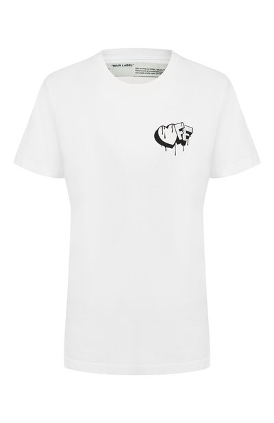 Женская хлопковая футболка OFF-WHITE, арт. 0WAA049F19B070660110