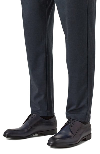 Кожаные дерби BARRETT темно-синего цвета по цене 52750 руб., арт. 242U019.1, фото 3 Кожаные дерби BARRETT, арт. 242U019.1, фото 3