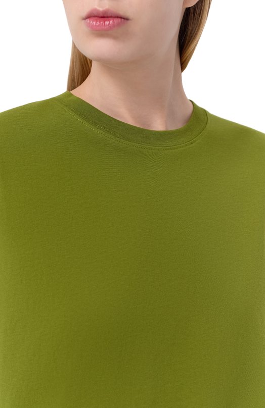 Хлопковая футболка Dries Van Noten 131100/3600 Зелёный  131100/3600 Фото 5