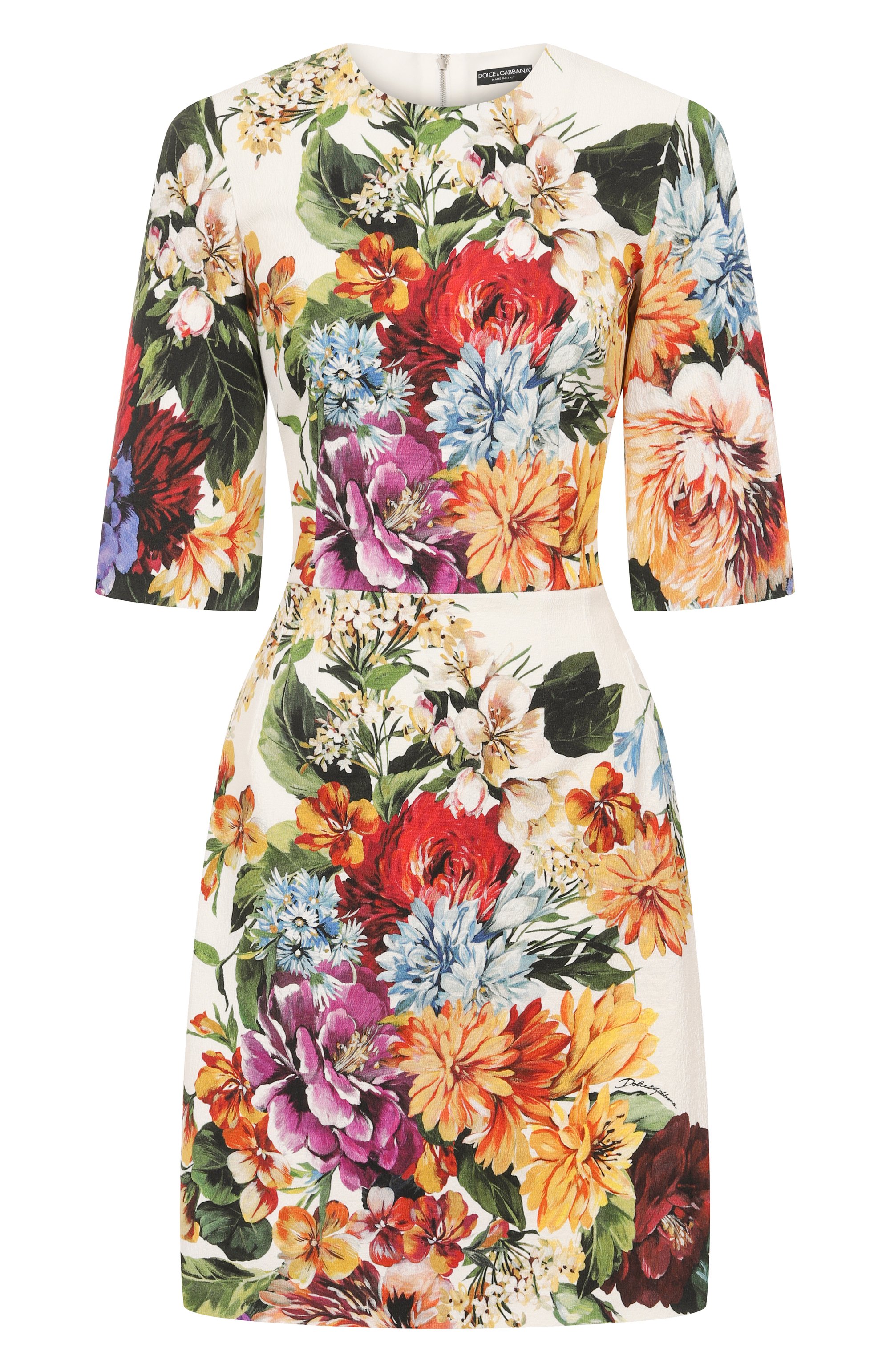 Платье из хлоп�ка и вискозы DOLCE & GABBANA, арт. F6TZRT/FSRQU, фото 1