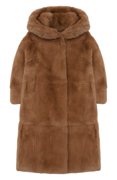 Шуба из меха кролика YVES SALOMON ENFANT, арт. 21WEM302XXREXX/4-6