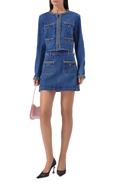 Джинсовая юбка SELF-PORTRAIT, арт. AW25-814SK-BL, фото 2