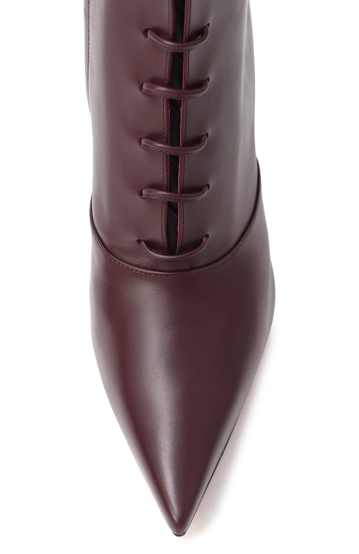 Кожаные ботильоны Vitello 85 Gianvito Rossi G72985.85LAC.VITB0UR Бордовый  G72985.85LAC.VITB0UR Фото 6