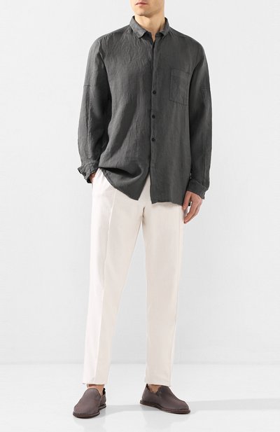 Замшевые лоферы OFFICINE CREATIVE серого цвета по цене 49650 руб., арт. FELIX/018/0LIVER, фото 2 Замшевые лоферы OFFICINE CREATIVE, арт. FELIX/018/0LIVER, фото 2